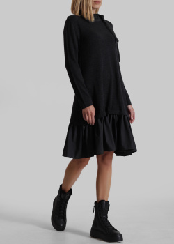 Трикотажне плаття вільного крою MeiMeiJ з бантом на шиї, фото